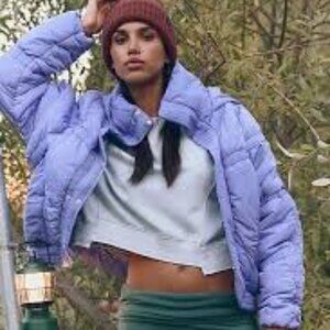 NWT: Free People Movement Shirr Enough Backpack Puffer Jacket